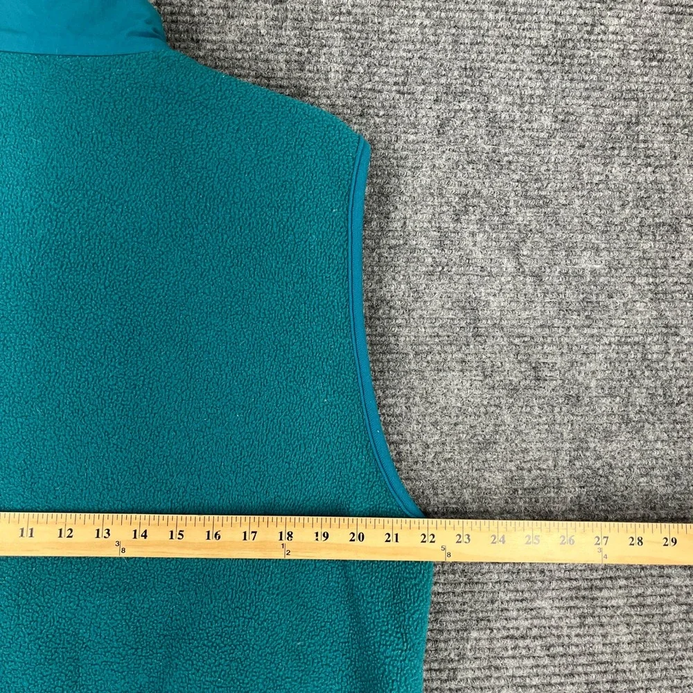 Vintage 90s Columbia Fleece Vest Women L Full Zip Mock Neck Outdoor Hiking Layer
